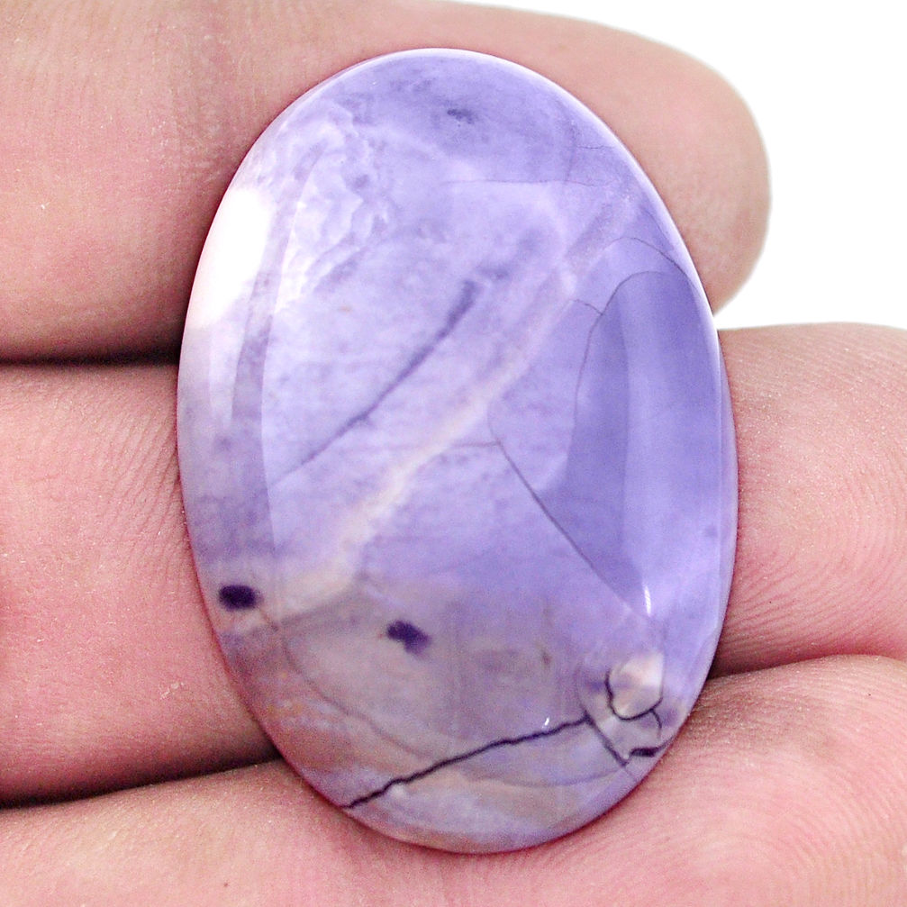Natural 34.45cts tiffany stone purple cabochon 34x23mm oval loose gemstone s8672