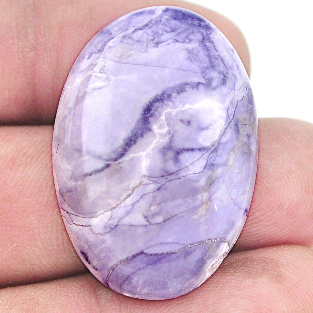 Natural 25.10cts tiffany stone purple 33x22 mm oval loose gemstone s8682