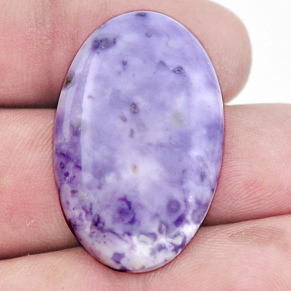 Natural 19.35cts tiffany stone purple 31x20 mm oval loose gemstone s8683