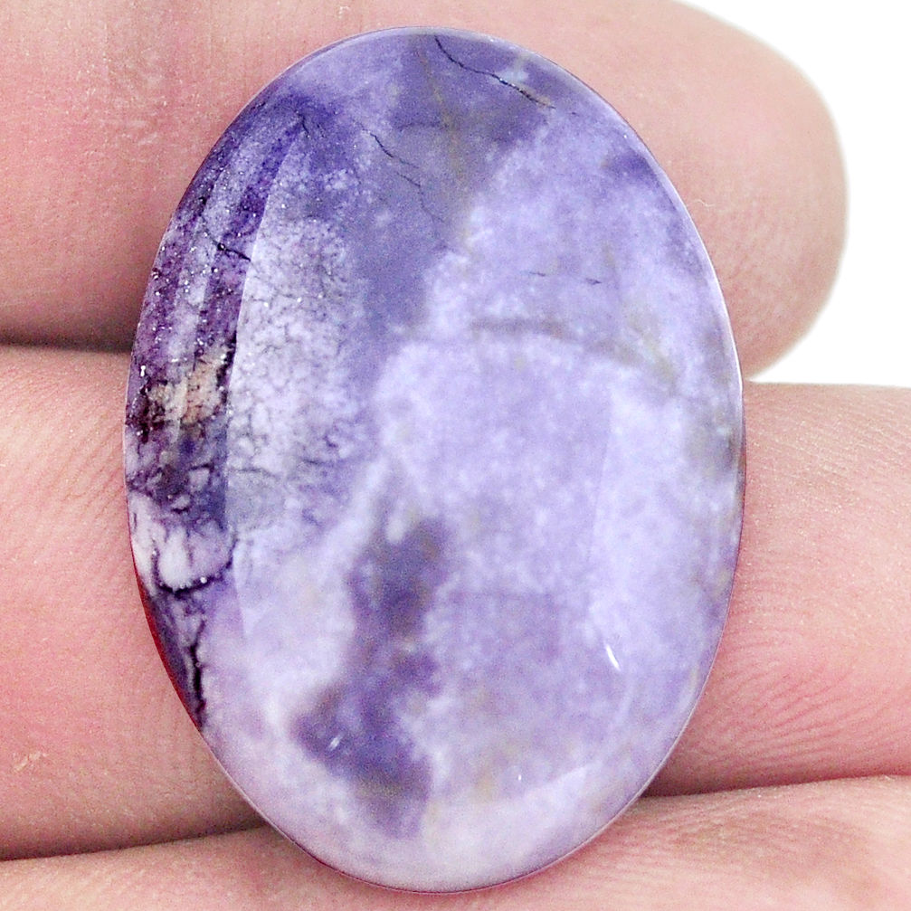 Natural 21.15cts tiffany stone purple 30x20 mm oval loose gemstone s8685