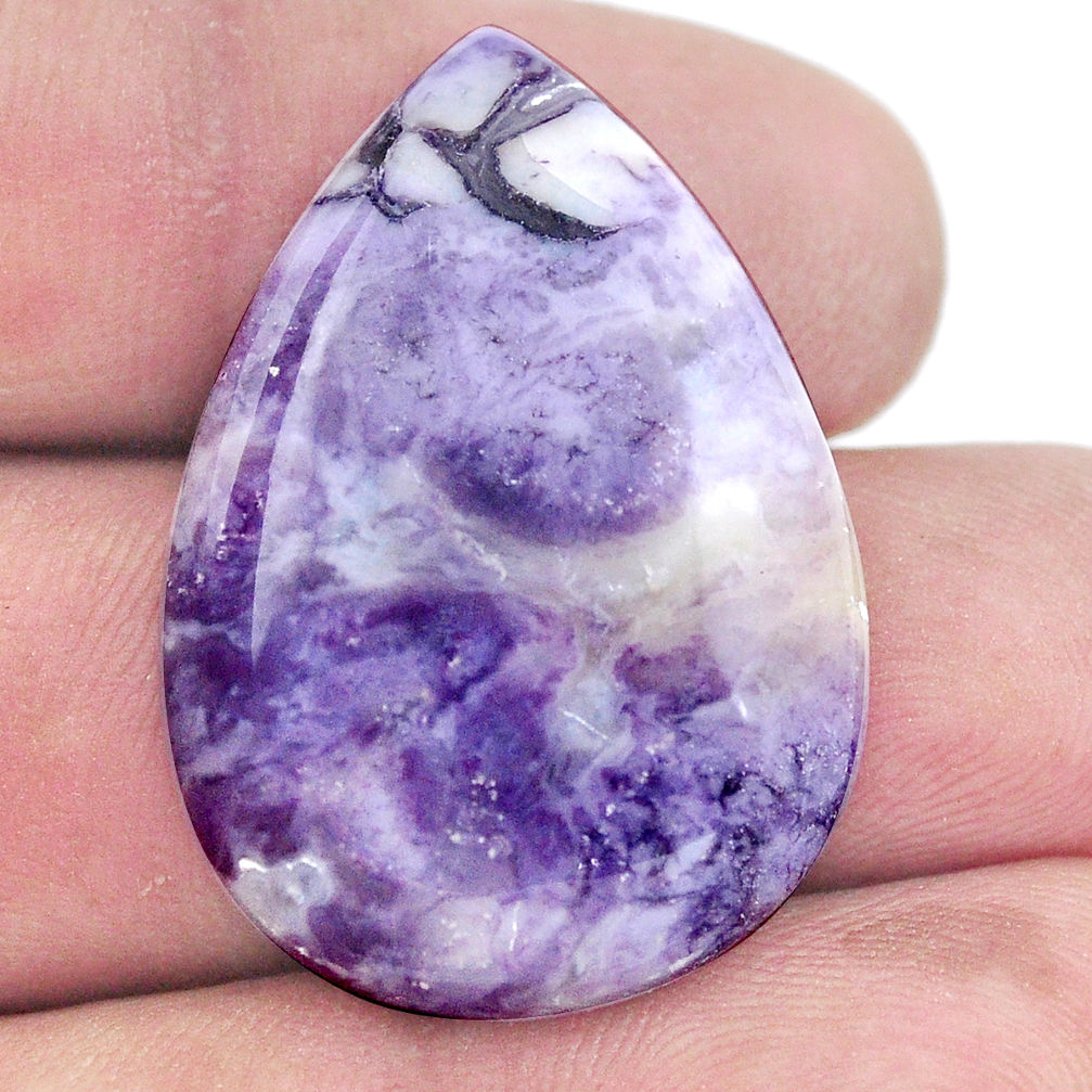 Natural 25.10cts tiffany stone purple 32x23 mm pear loose gemstone s8691