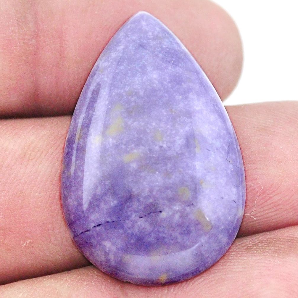 Natural 18.45cts tiffany stone purple 30x20 mm pear loose gemstone s8694