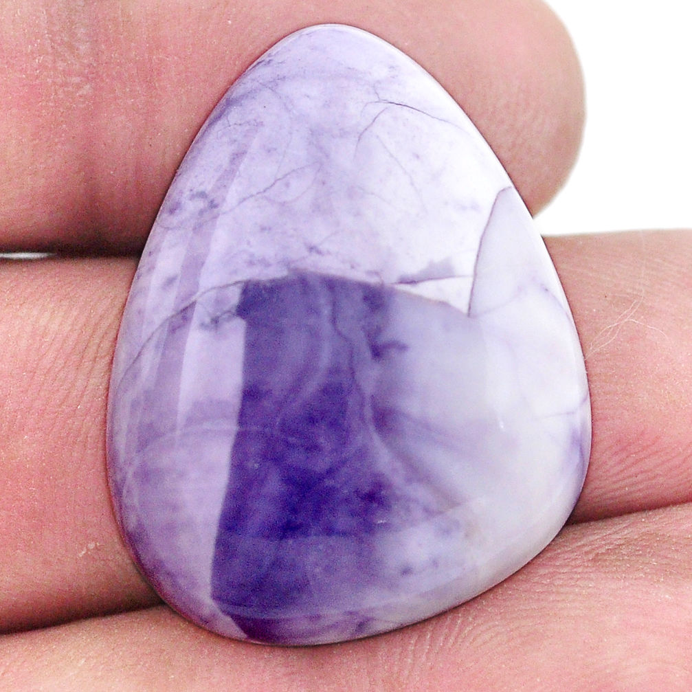 Natural 28.45cts tiffany stone purple 29x22 mm pear loose gemstone s8696