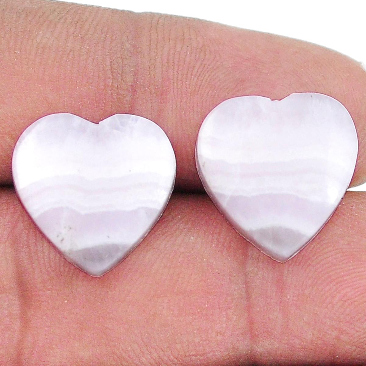 Lace Agate Pink Cabochon 15x15 Mm 