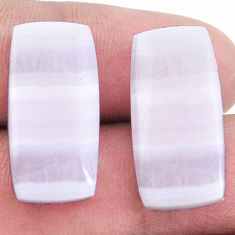 Natural 25.10cts lace agate pink cabochon 23x11 mm octagan loose gemstone s8792