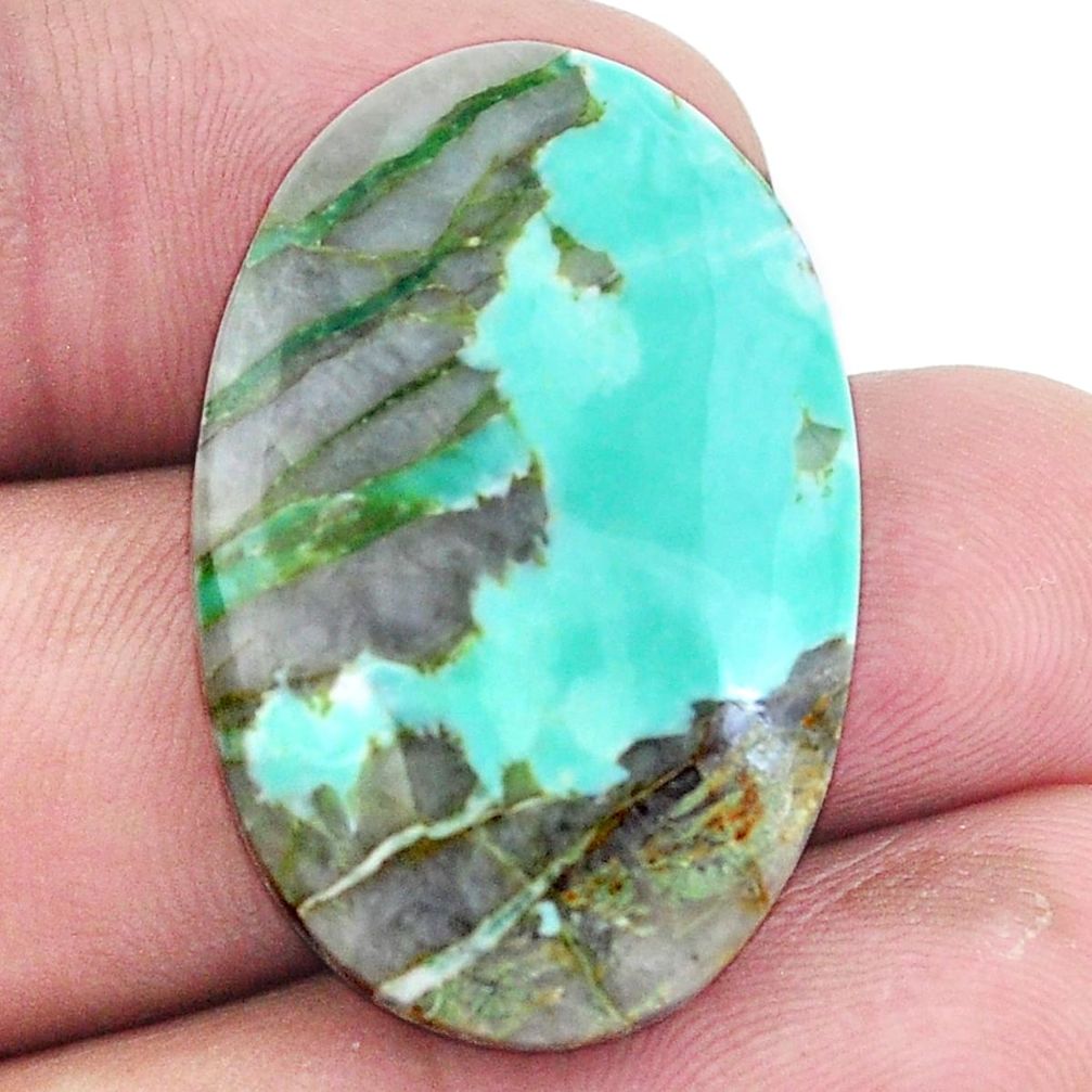 Natural 26.20cts variscite green cabochon 31x20 mm oval loose gemstone s8846