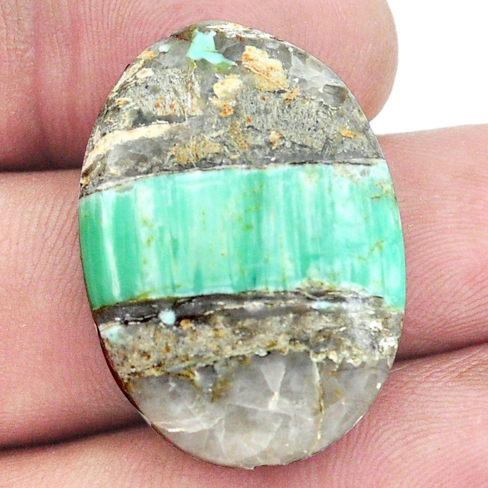 Natural 22.35cts variscite green cabochon 29x20 mm oval loose gemstone s8848