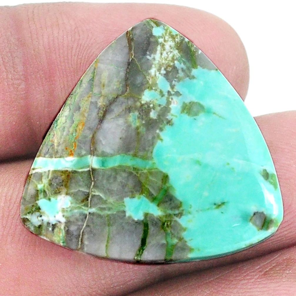 Natural 26.30cts variscite green cabochon 25x27 mm trillion loose gemstone s8859