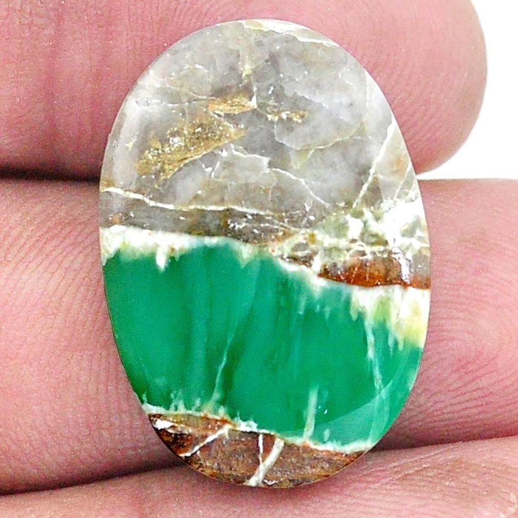 Natural 17.25cts variscite green cabochon 24x17 mm oval loose gemstone s8867