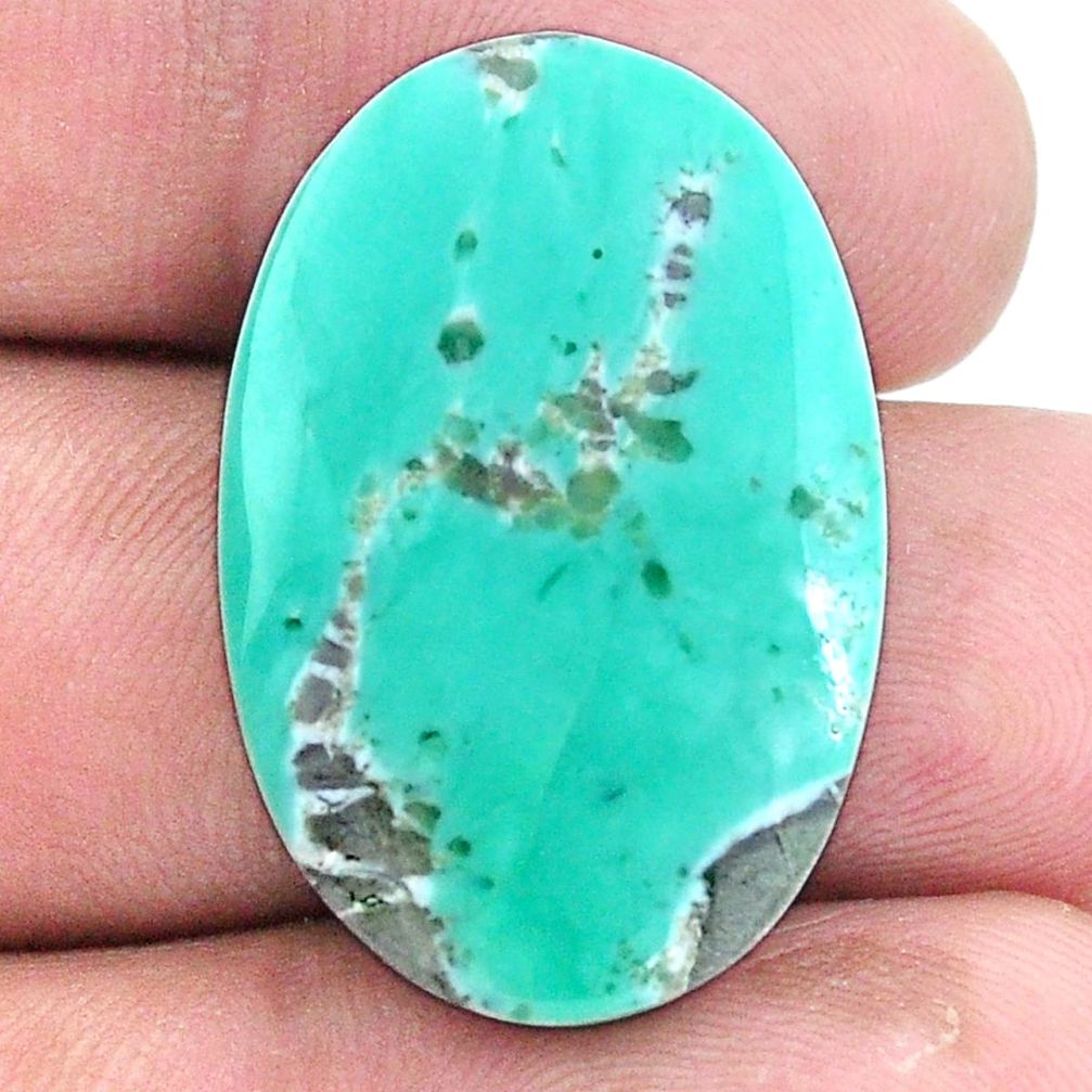 Natural 20.10cts variscite green cabochon 28x19 mm oval loose gemstone s8869