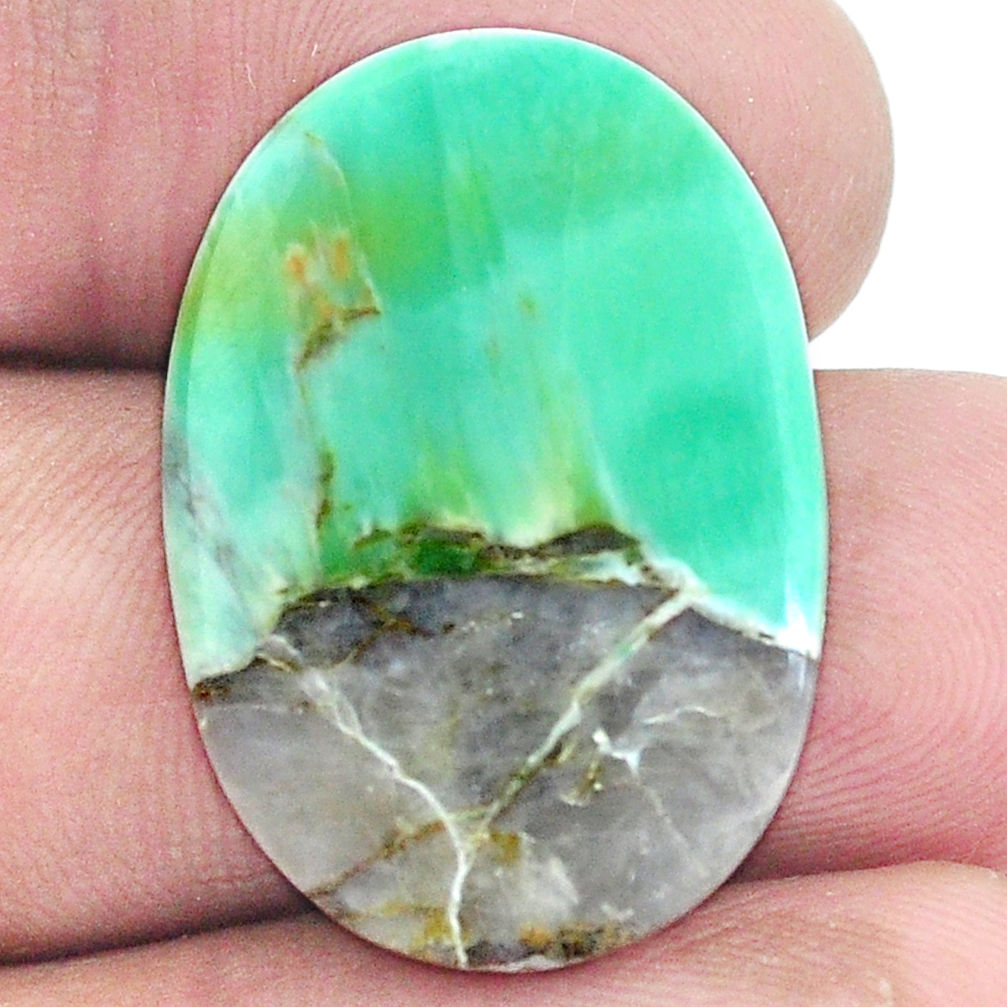Natural 14.35cts variscite green cabochon 27x19 mm oval loose gemstone s8877