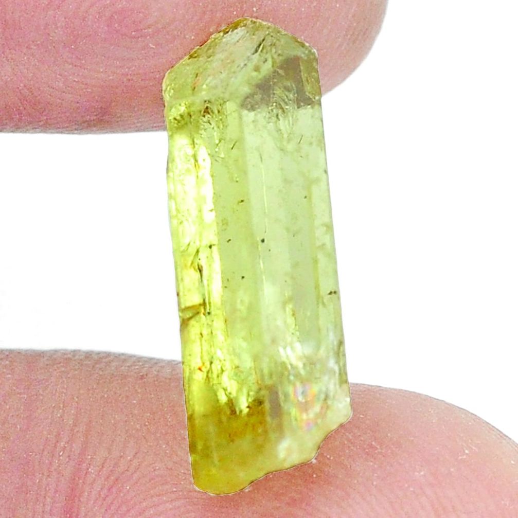 Natural 12.40cts apatite (madagascar) rough 22x8 mm fancy loose gemstone s8926