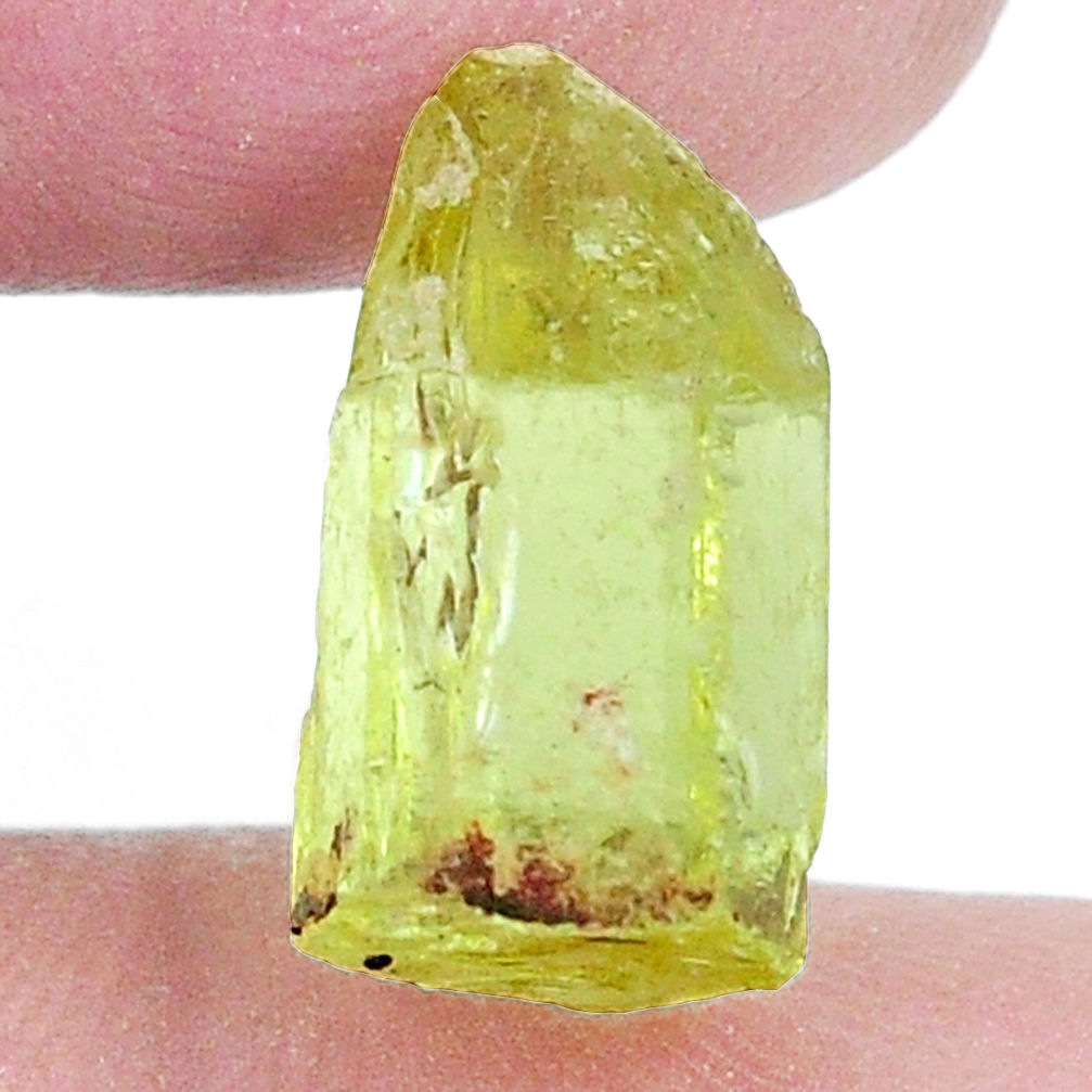 Natural 11.40cts apatite (madagascar) green rough 15x8 mm loose gemstone s8931