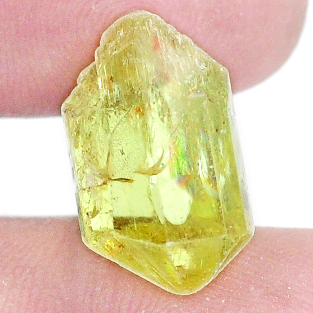 Natural 15.10cts apatite (madagascar) green rough 18x11 mm loose gemstone s8946