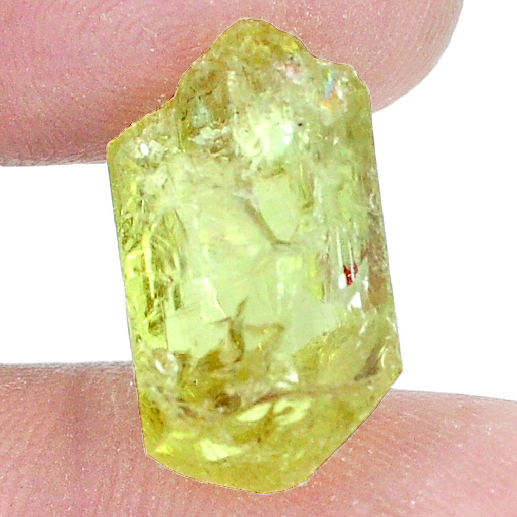 Natural 16.30cts apatite (madagascar) green rough 18x11 mm loose gemstone s8948