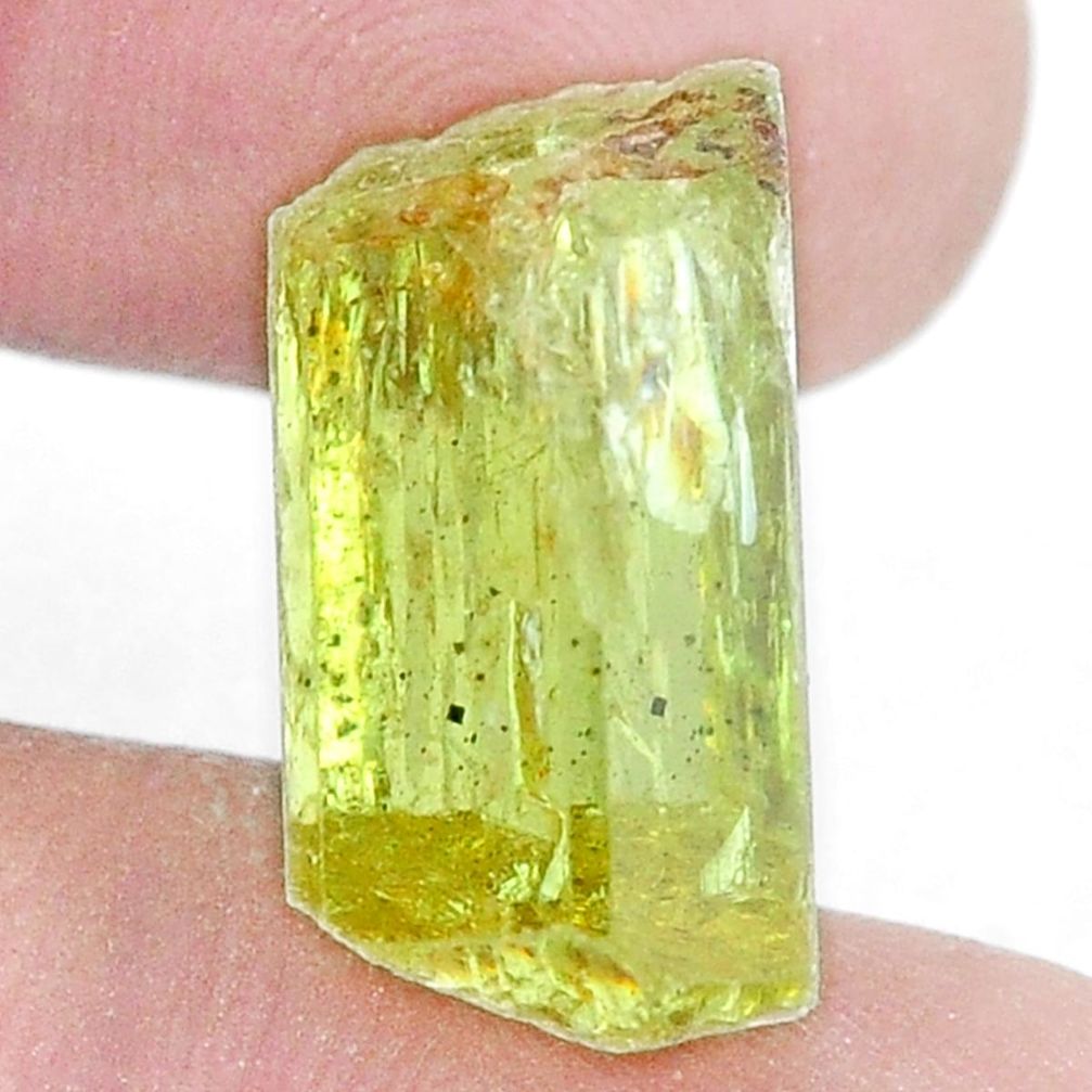 Natural 21.15cts apatite (madagascar) green rough 18x11 mm loose gemstone s8949