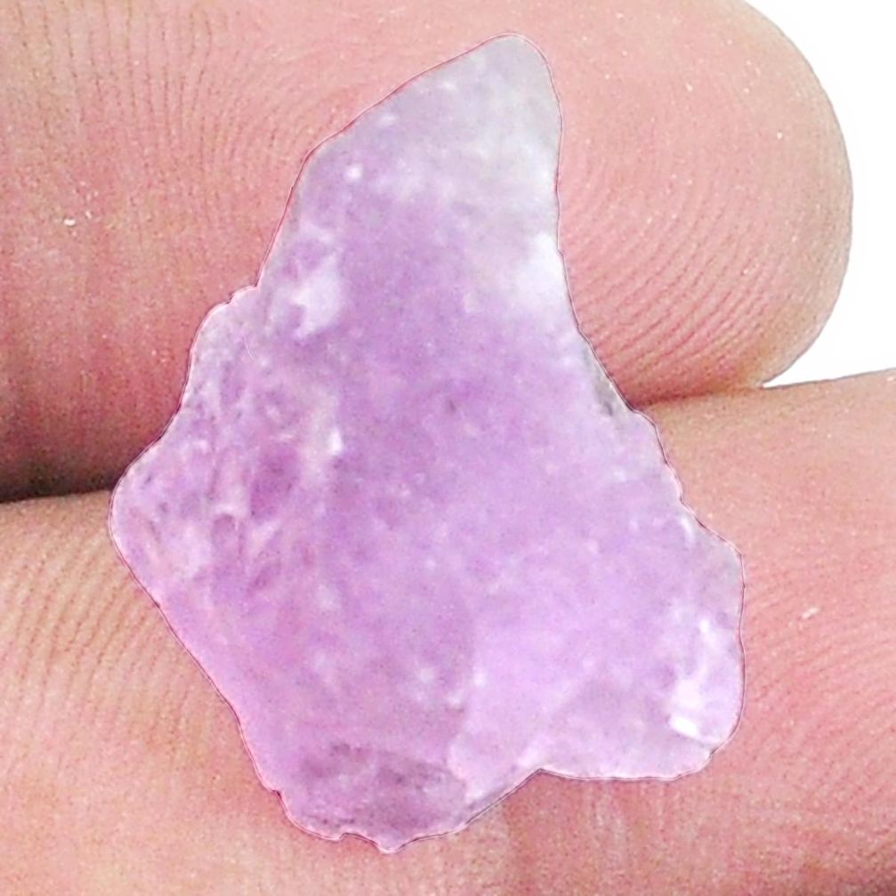 Natural 27.40cts kunzite rough pink rough 19x14 mm fancy loose gemstone s8972