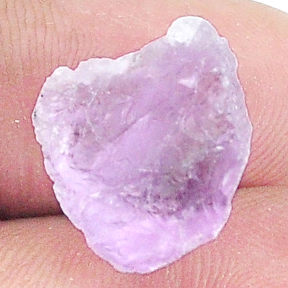 Natural 14.45cts kunzite rough pink rough 15x13.5 mm fancy loose gemstone s8977