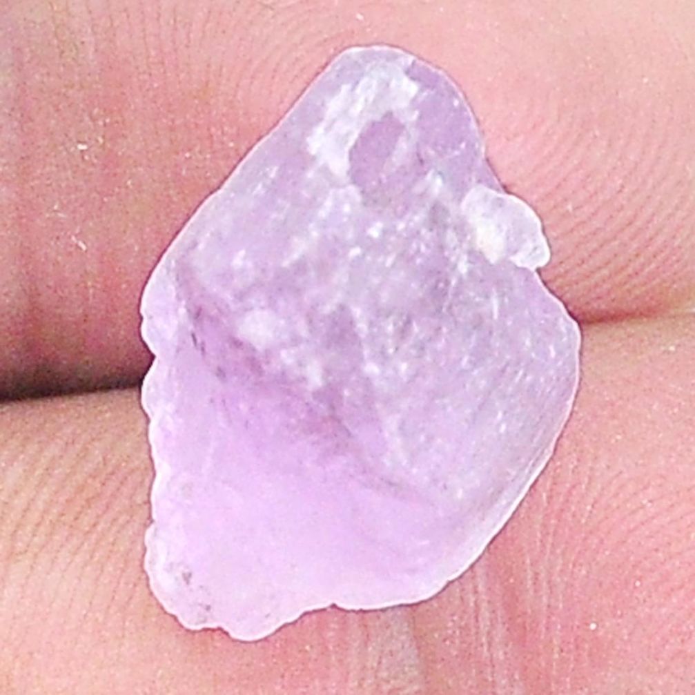 Natural 17.35cts kunzite rough pink rough 15x11 mm fancy loose gemstone s8979