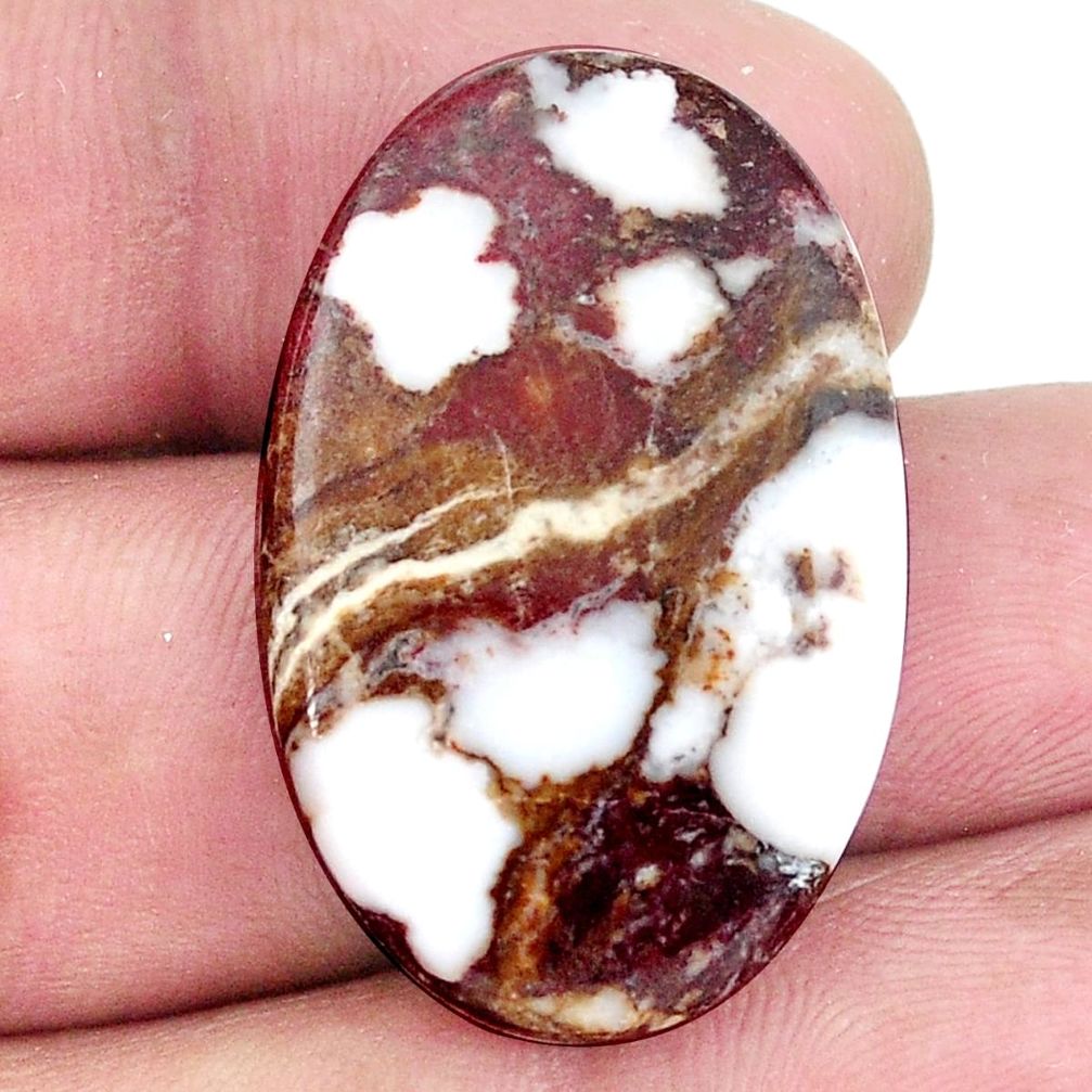 Natural 26.30cts wild horse magnesite bronze 31x20 mm oval loose gemstone s9003