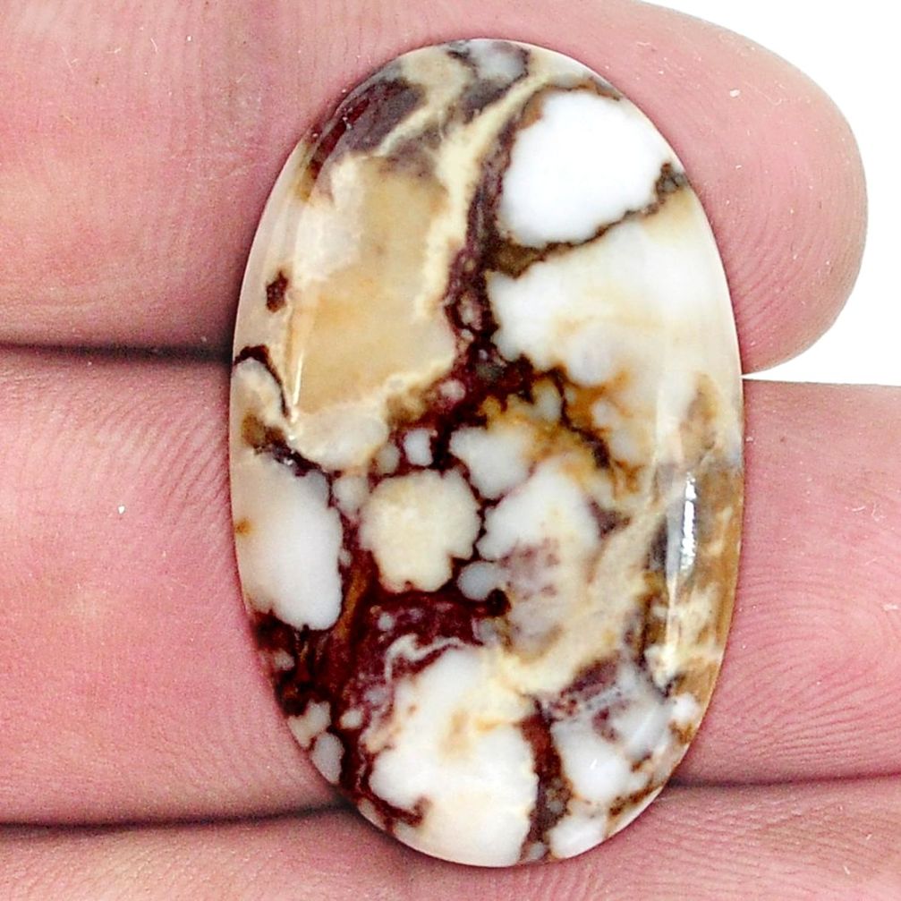 Natural 28.45cts wild horse magnesite bronze 30x19 mm oval loose gemstone s9006