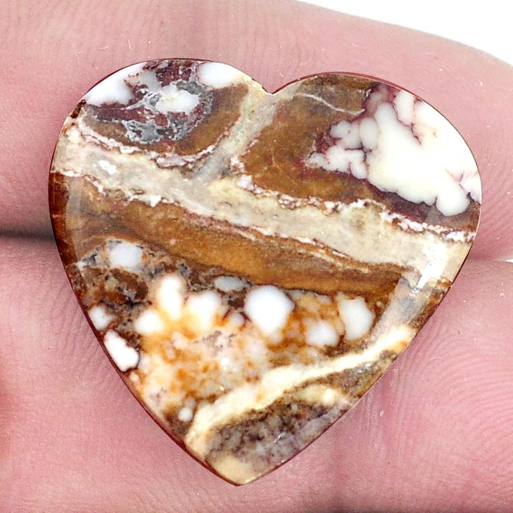 Natural 20.05cts wild horse magnesite bronze 25x26 mm heart loose gemstone s9012