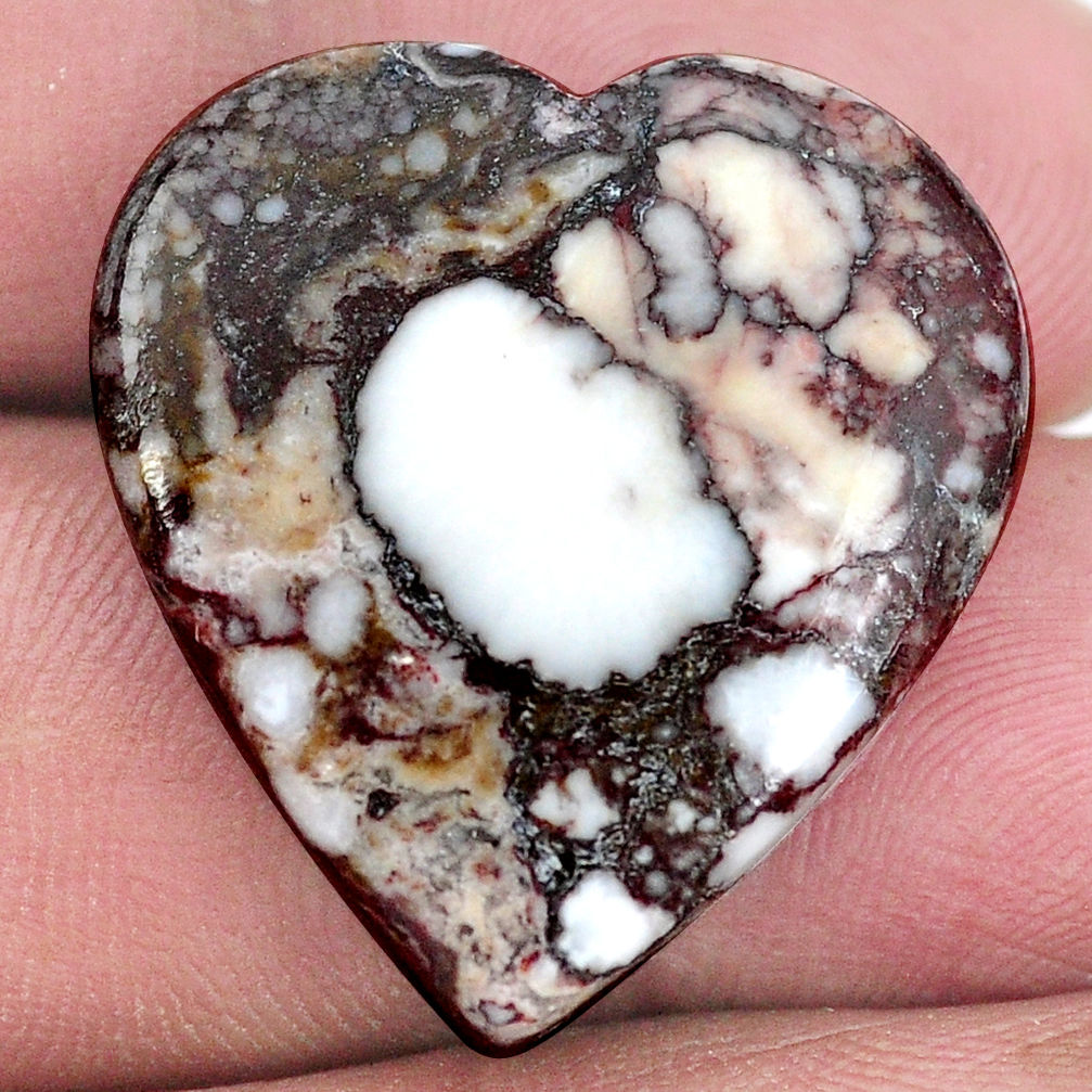 Natural 23.45cts wild horse magnesite bronze 25x23 mm heart loose gemstone s9037