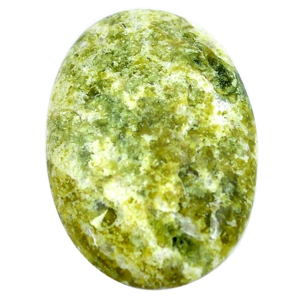 23.45cts lizardite (meditation stone) yellow 30x21 mm oval loose gemstone s9065