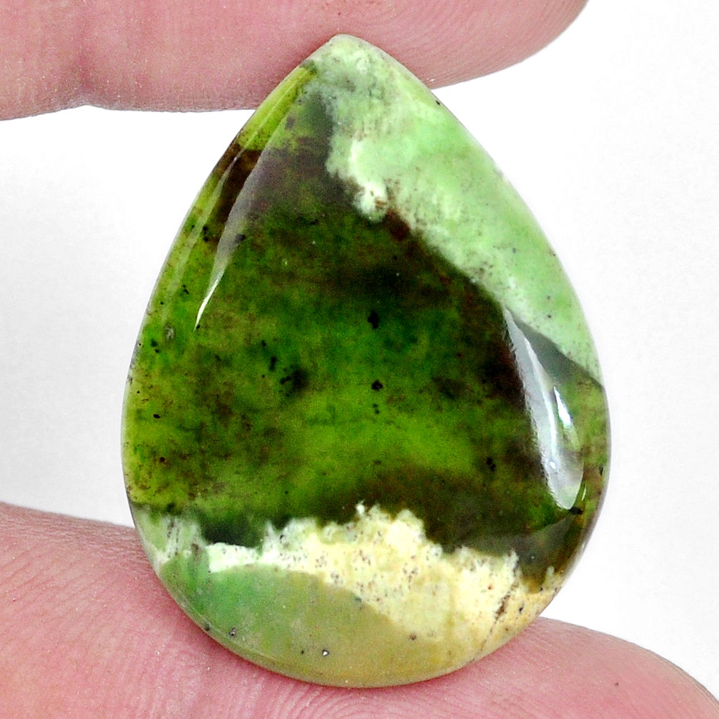 Natural 16.30cts chrome chalcedony 28x21 mm pear loose gemstone s9089