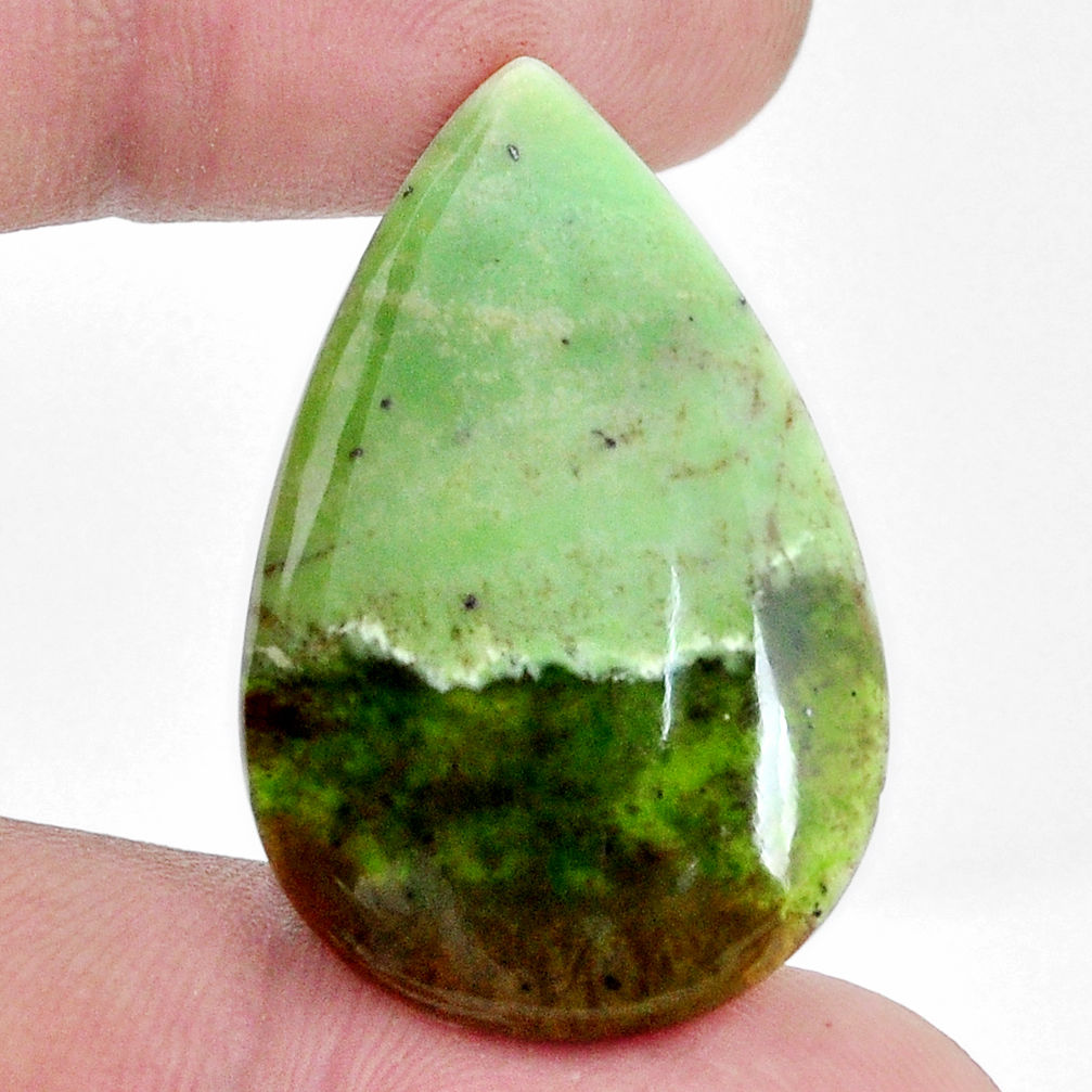 Natural 16.30cts chrome chalcedony 31x20 mm pear loose gemstone s9093