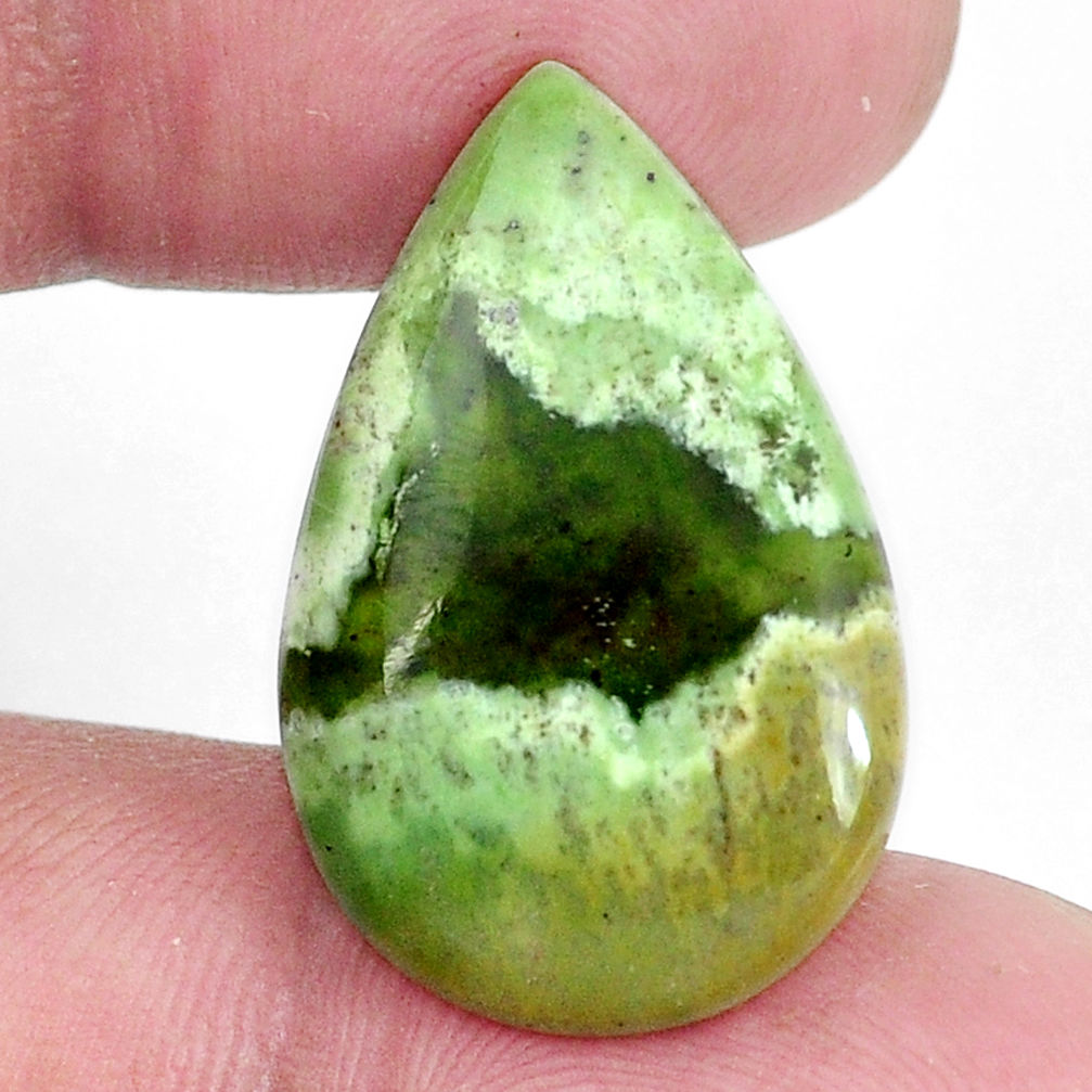 Natural 11.30cts chrome chalcedony 25x16 mm pear loose gemstone s9118