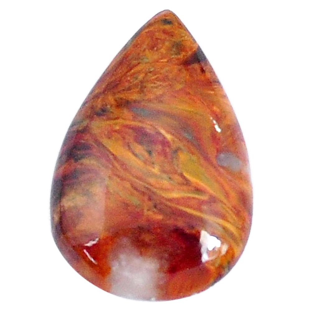 Natural 13.45cts pietersite (african) brown 24x15 mm pear loose gemstone s9224