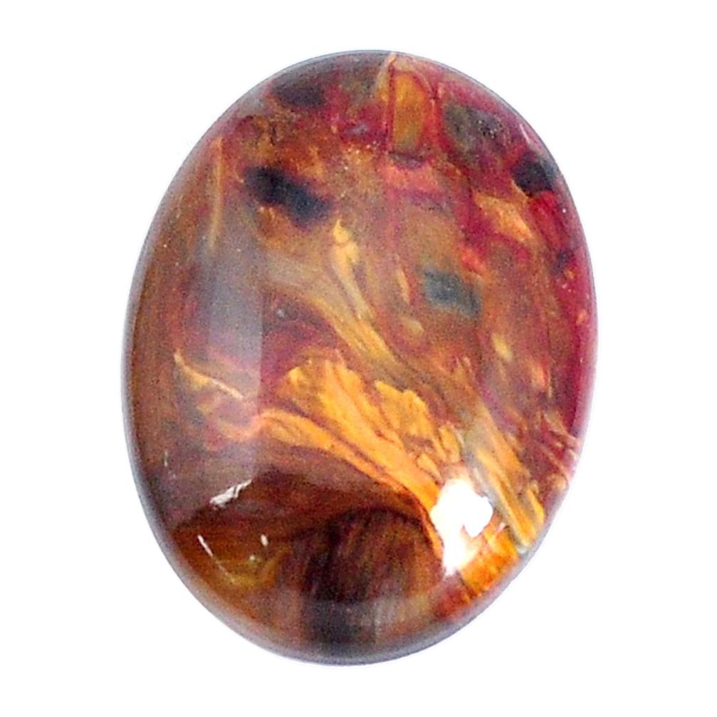 Natural 21.30cts pietersite (african) brown 25x18 mm oval loose gemstone s9230