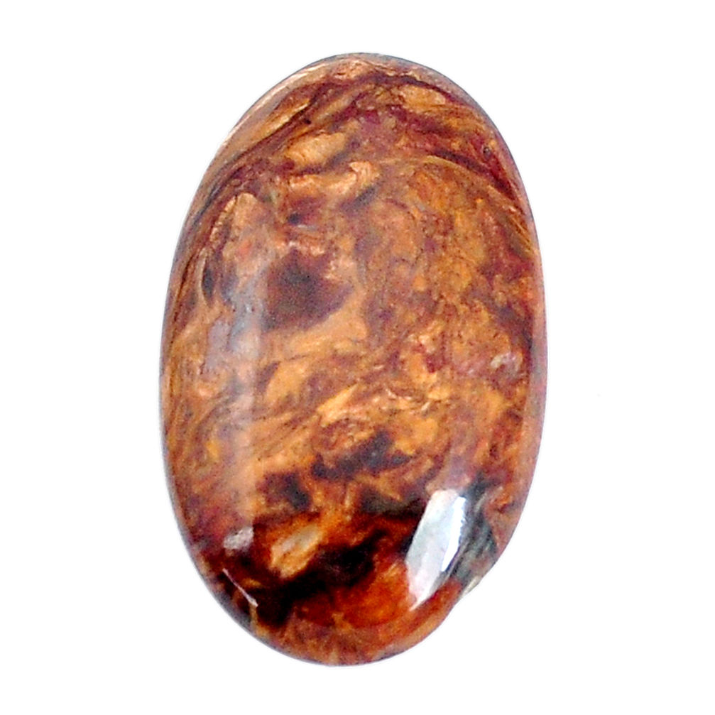 Natural 18.10cts pietersite (african) brown 28x17 mm oval loose gemstone s9232