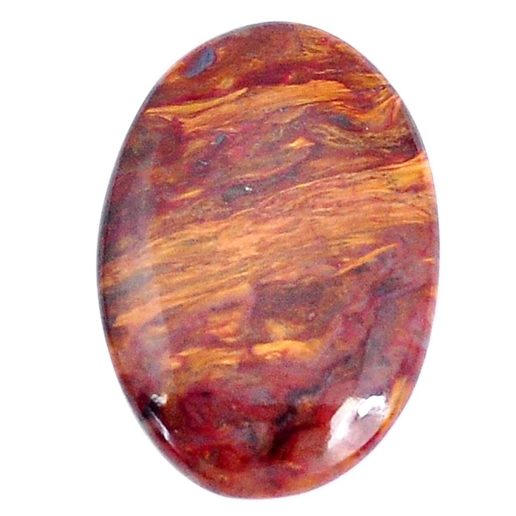 Natural 15.10cts pietersite (african) brown 27x18 mm oval loose gemstone s9233