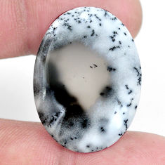 Natural 16.30cts dendrite opal white cabochon 30x21.5 mm loose gemstone s9262