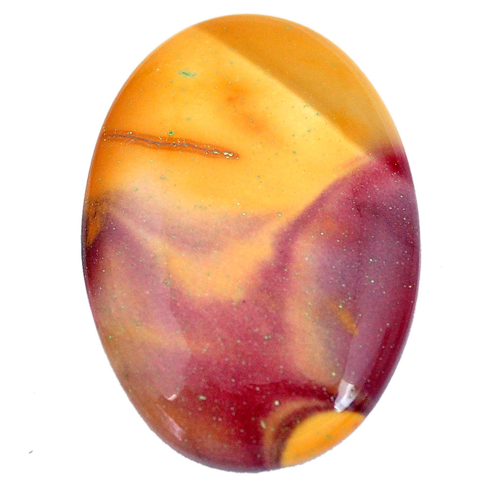 Natural 29.20cts mookaite brown cabochon 33x23 mm oval loose gemstone s9283