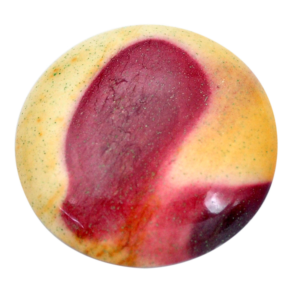 Natural 33.45cts mookaite brown cabochon 29x29 mm round loose gemstone s9289