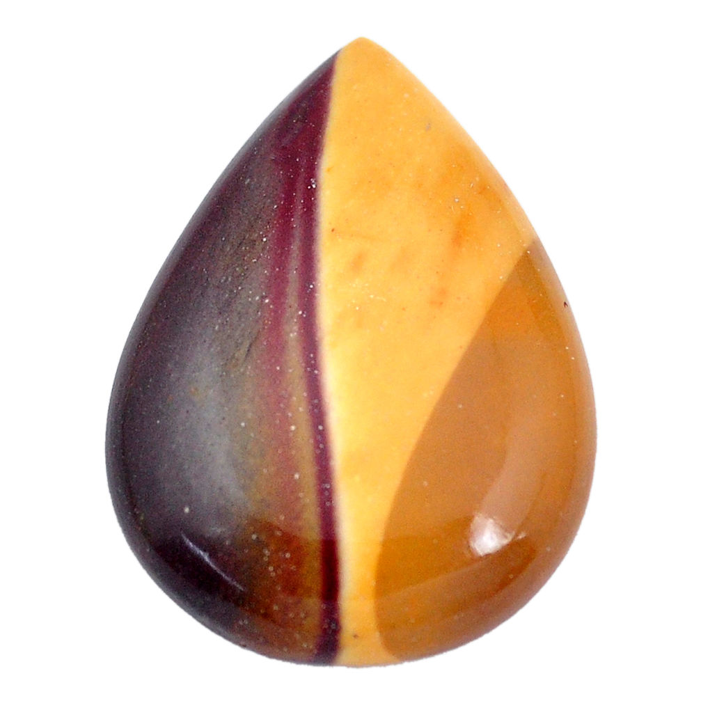 Natural 26.30cts mookaite brown cabochon 31x22 mm pear loose gemstone s9291