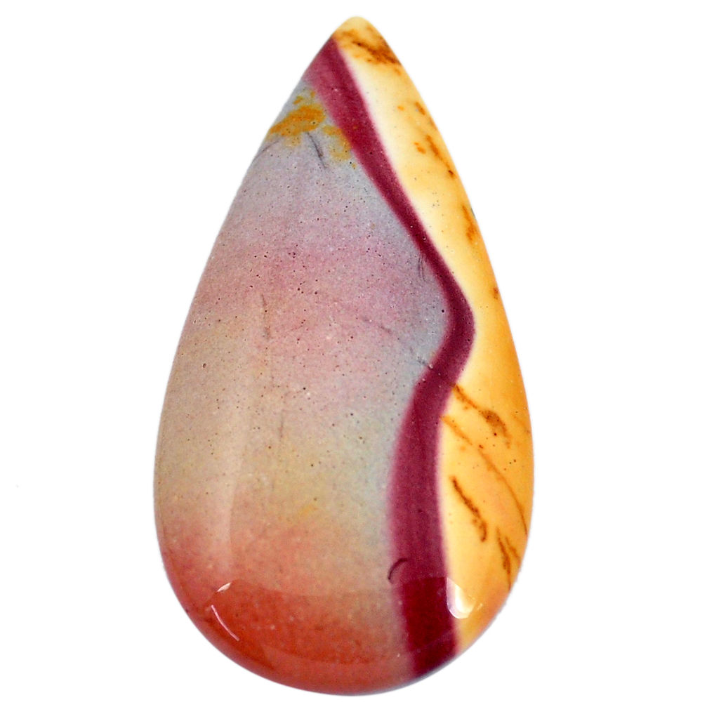 Natural 25.10cts mookaite brown cabochon 41x20 mm pear loose gemstone s9292