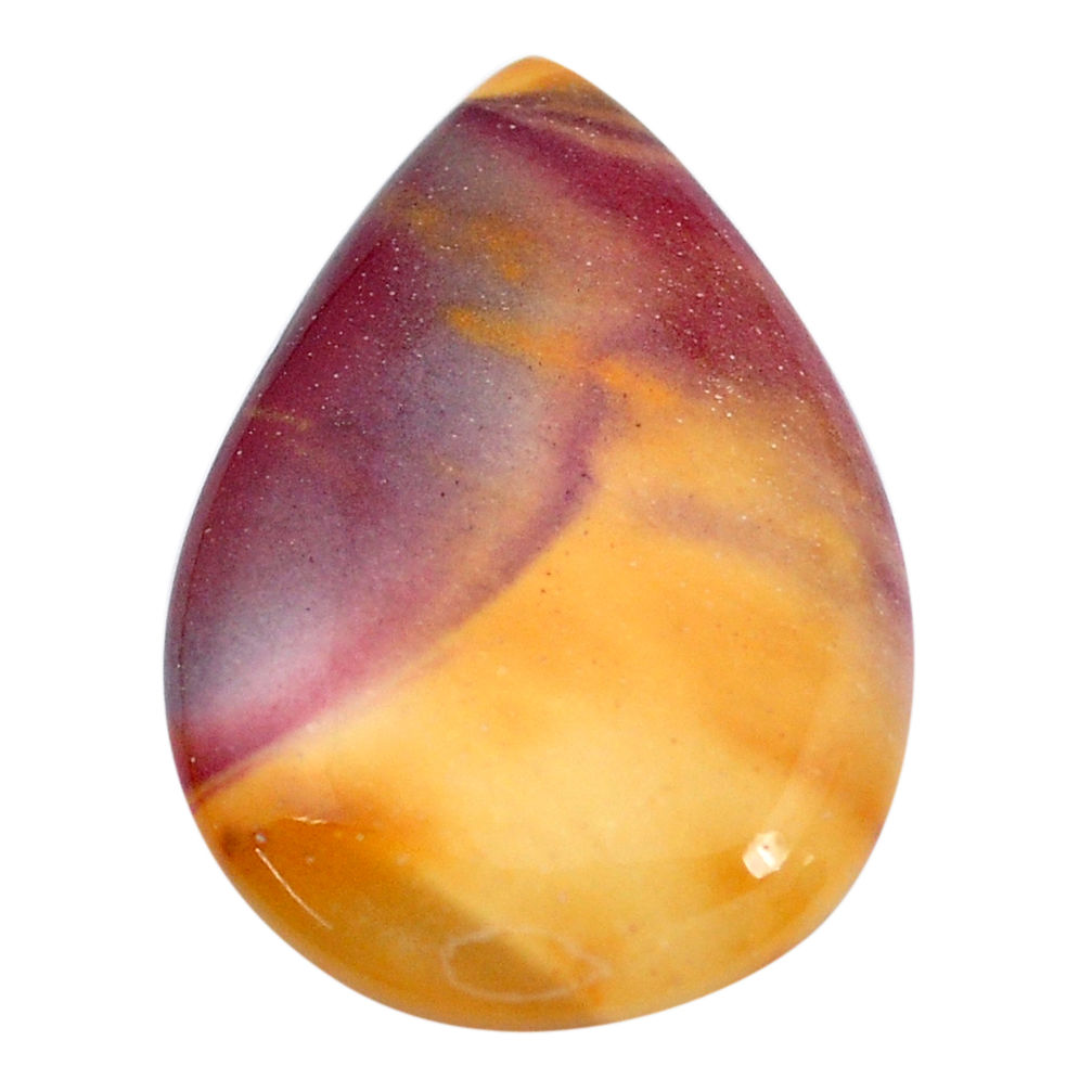 Natural 20.10cts mookaite brown cabochon 30x20.5 mm pear loose gemstone s9293