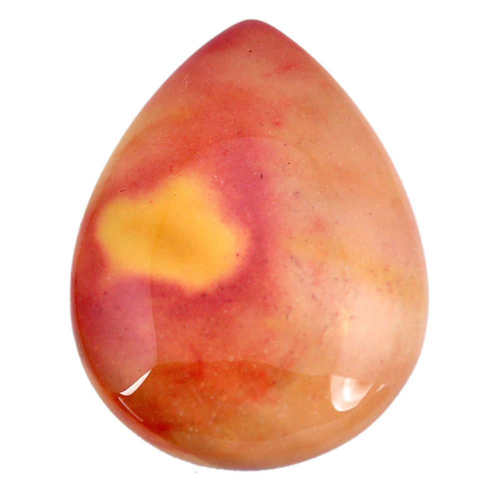 Natural 51.30cts mookaite brown cabochon 40x29 mm pear loose gemstone s9306
