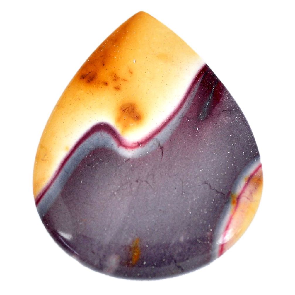 Natural 55.15cts mookaite brown cabochon 48x37 mm pear loose gemstone s9307