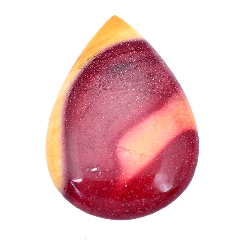 Natural 31.30cts mookaite brown cabochon 35x23.5 mm pear loose gemstone s9312