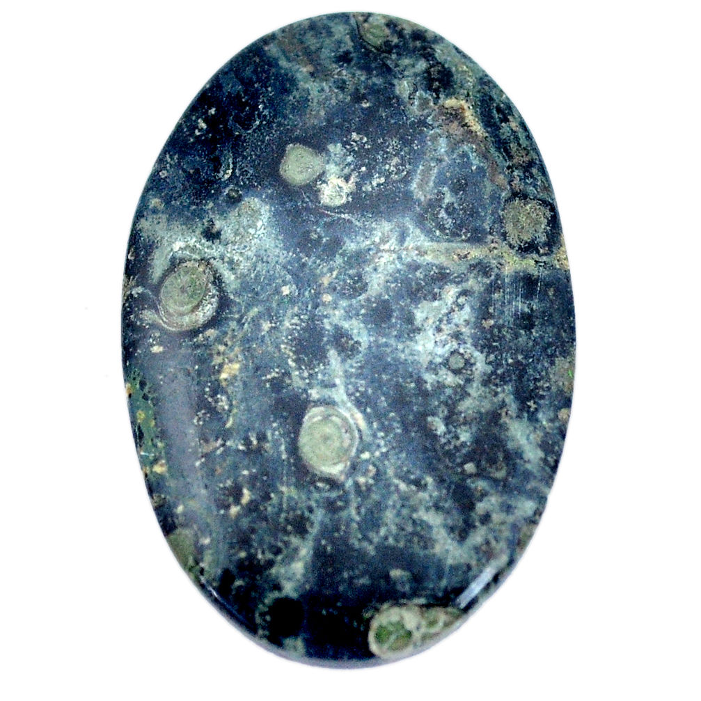 Natural 31.30cts kambaba jasper green 37x23.5 mm oval loose gemstone s9323