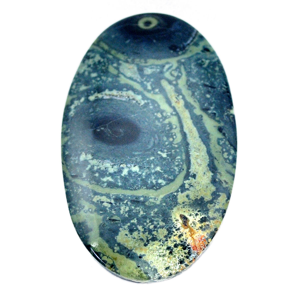 Natural 37.35cts kambaba jasper green 38x22.5 mm oval loose gemstone s9336