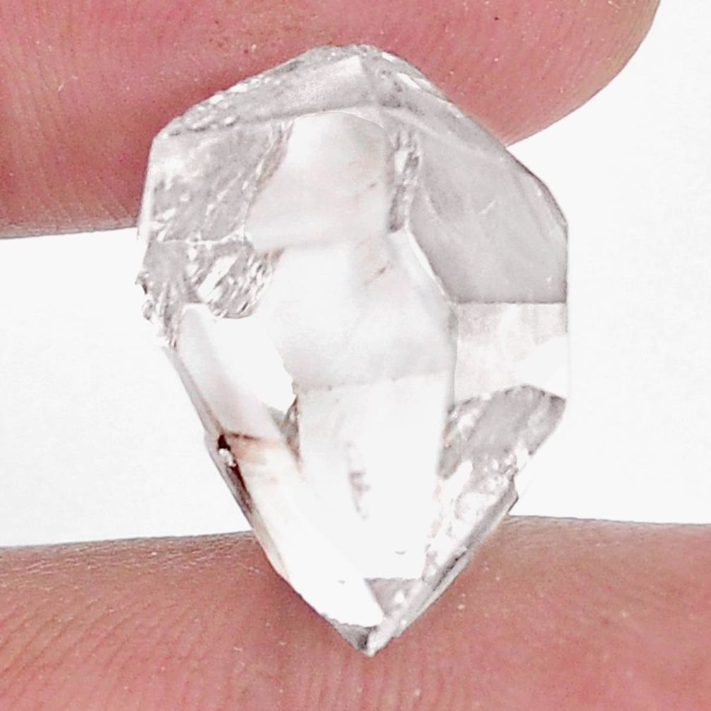 Natural 18.45cts herkimer diamond white rough 17.5x11.5 mm loose gemstone s9348