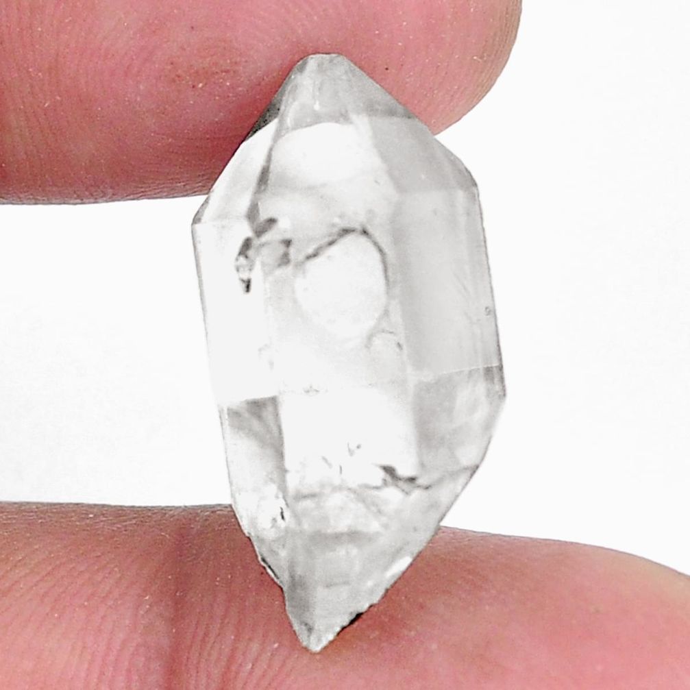 Natural 21.15cts herkimer diamond white rough 23x11 mm loose gemstone s9352