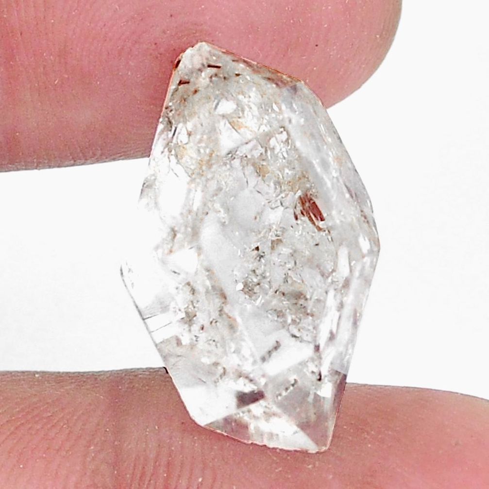 Natural 19.20cts herkimer diamond white rough 21x12 mm loose gemstone s9354