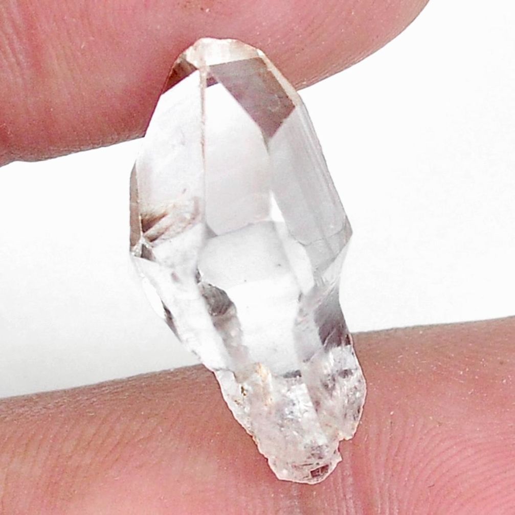 Natural 15.10cts herkimer diamond white rough 22x11mm fancy loose gemstone s9355